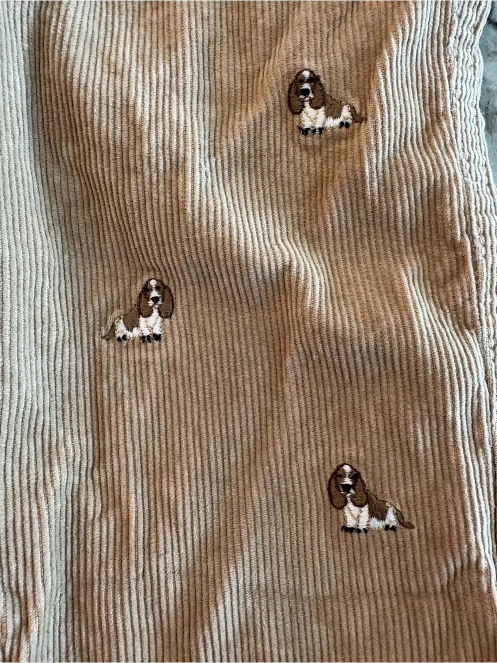 Gymboree Boys Beagle Dog Embroidered Tan Corduroy Pants 12-18 Months Bottoms